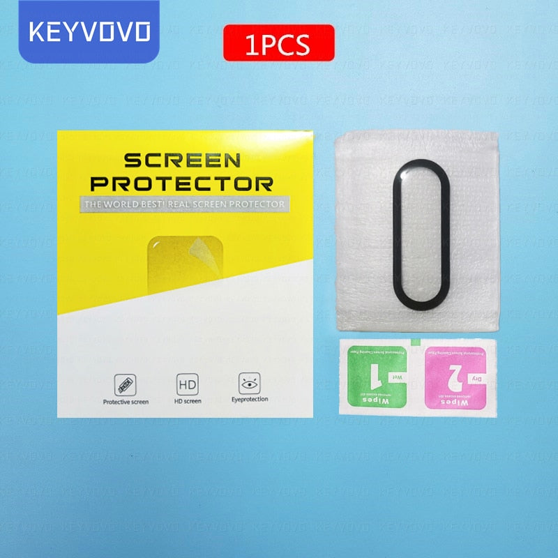 10D Film Glass for Xiaomi Mi band 6 5 7 4 Screen Protector Miband 6 5 Smart Watchband Full Protective Cover Case Strap Bracelet