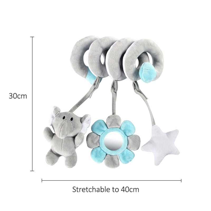 Infant Toddler Rattles Toys For Baby Stroller Crib Soft Rabbit Bear Style Pram Hanging Toys Plush Appease Doll Bed Accessories