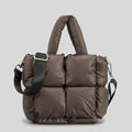 Fashion Large Tote Padded Handbags Designer Quilted Women Shoulder Bags Luxury Nylon Down Cotton Crossbody Bag Winter Purse 2022