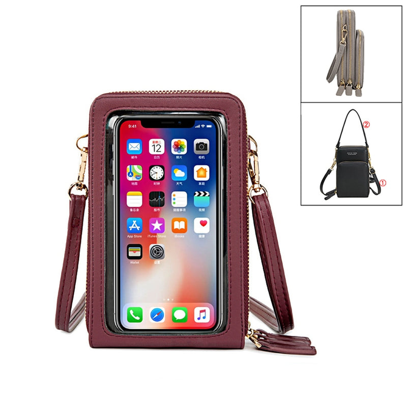 New Women PU Leather Shoulder bags Female Large Capacity Crossbody Bags Girls Multi-functional Handbag Phone Purse Dropshipping