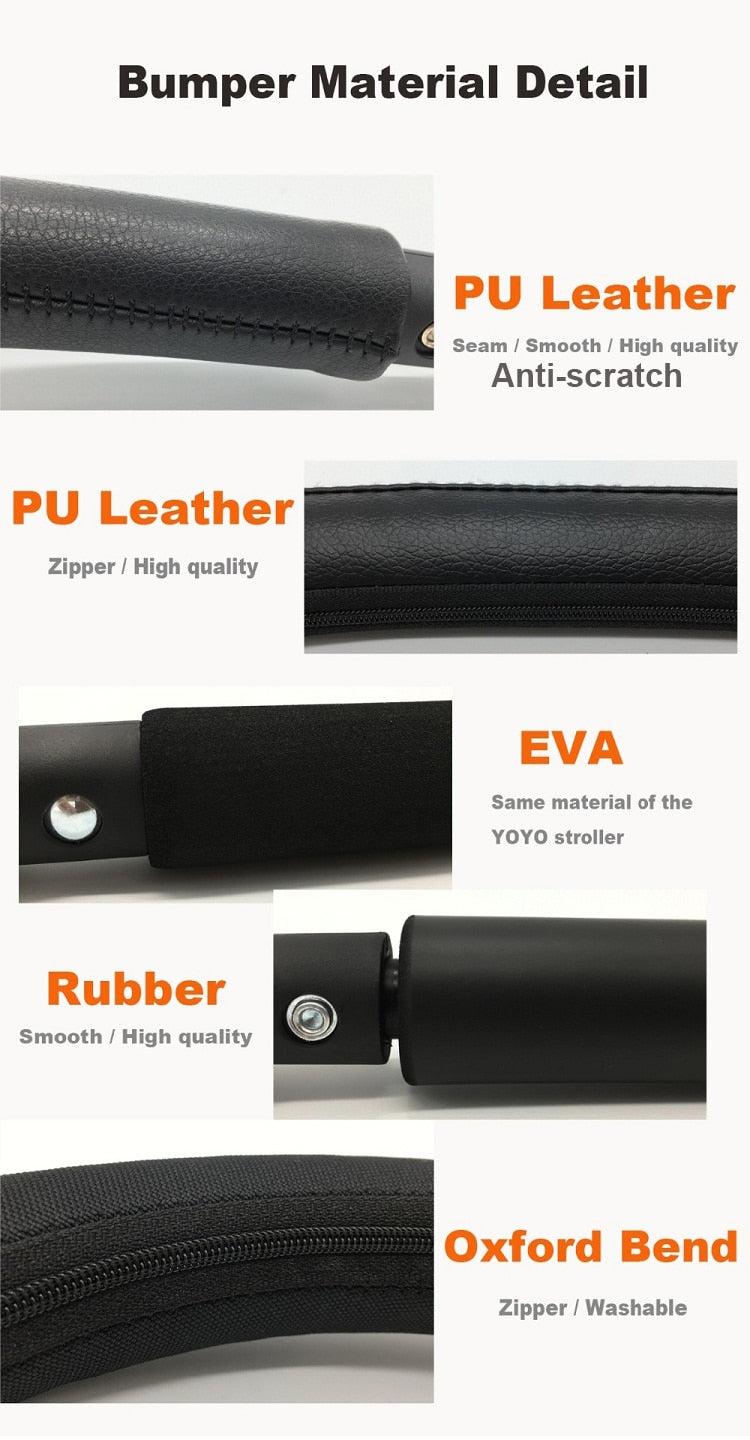 Baby Stroller Accessories Armrest for Yoyo2 Yoya Yuyu Vovo YOYO 2 Pushchair Front Bumper Leather Cover Handle