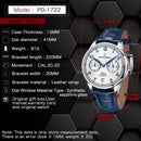 PAGANI DESIGN 41MM Pilot Watch Sapphire Glass Power Reserve Automatic Mechanical Watches Men&