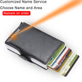 Top Quality Rfid Wallet Men Money Bag Mini Purse Male Aluminium Card Wallet Small Clutch Leather Wallet Thin Purse Carteras 2022