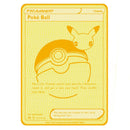Newest Pokemon Vmax V GX EX Shiny Gold Metal Card PV French Game Tag Team Fighting Ordering Series Child Christmas Gift