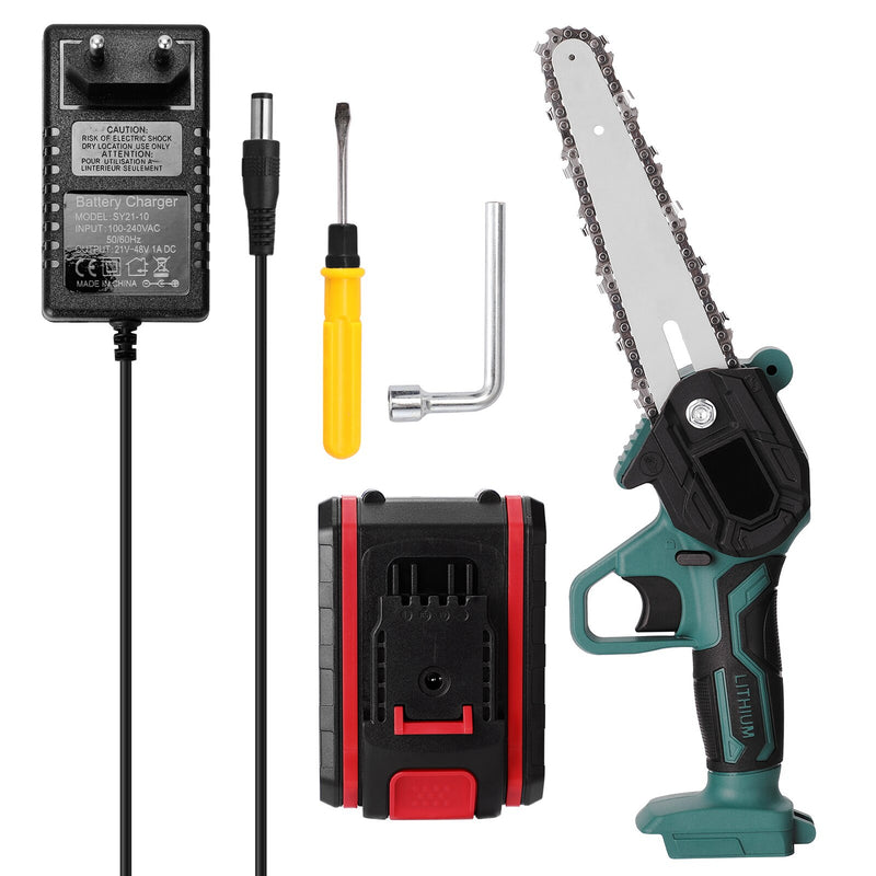 21V 4-6Inch Portable Electric Pruning-Saw 88VF Wood Spliting Chainsaw Brush Motor One-handed Woodworking Tool for Garden Orchard