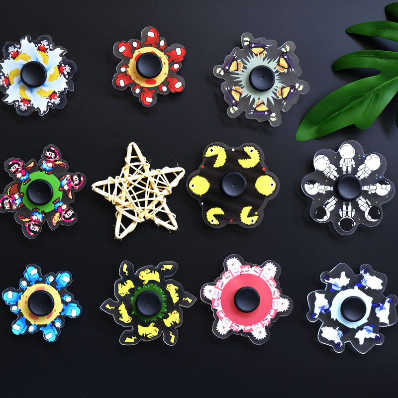 New 3D Running Cartoon Anime Character Astronaut Spinner Stress Relief Toys Anti-Stress Fidget Toy Finger Dynamic Changing Gyro