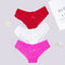 3pcs/lots Women Briefs Sexy Full Lace Panties Hollow Out Low-waist Female Shorts Soft Solid Color Breathable Underwear Fast Ship