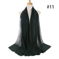 Hijab Scarf 72*175cm Plain Chiffon Scarves For Women Muslim Fasion Islam Clothing Headscarves Shawl For Ladies Headwrap Ramadan