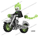 LG1002 Disney Building Blocks Luminous With Motorcycle Plastic mini action toy Figures Children Toys birthday gifts