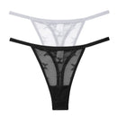 2PCS/Set Mesh Transparent Thong Women Panties Underwear Women Seamless G-String Female Underpants Intimates Lingerie S-XL