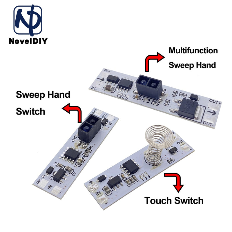 Touch Switch Capacitive Module 5V-24V 3A LED Dimming Control Lamps Active Components Short Distance Scan Sweep Hand Sensor
