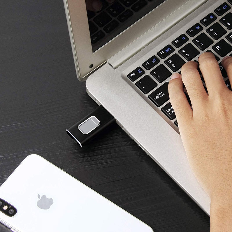 For iphone Lightning ios OTG flash drive memory stick type c pendrive type-c USB Flash Drive 16GB 32GB 64GB pen drive usb3.0