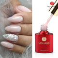 MSHARE 10ml Milky White Builder Nail Extension Gel Self leveling Nails Quick Building Clear Pink Nail Tips UV Led Gel Soak Off