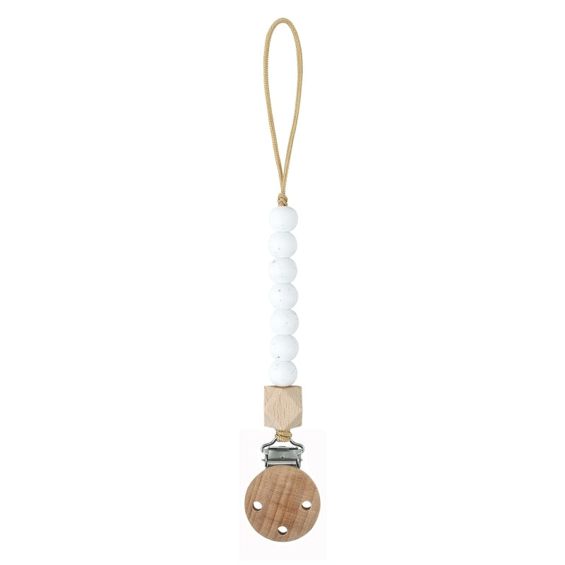 Pacifier Clips Chain Silicone Beads BPA Free DIY Dummy Clip Holder Soother Chains Baby Teething Toys Chew Gifts