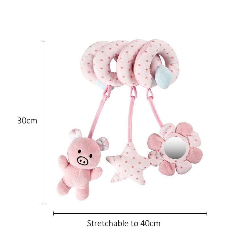 Infant Toddler Rattles Toys For Baby Stroller Crib Soft Rabbit Bear Style Pram Hanging Toys Plush Appease Doll Bed Accessories