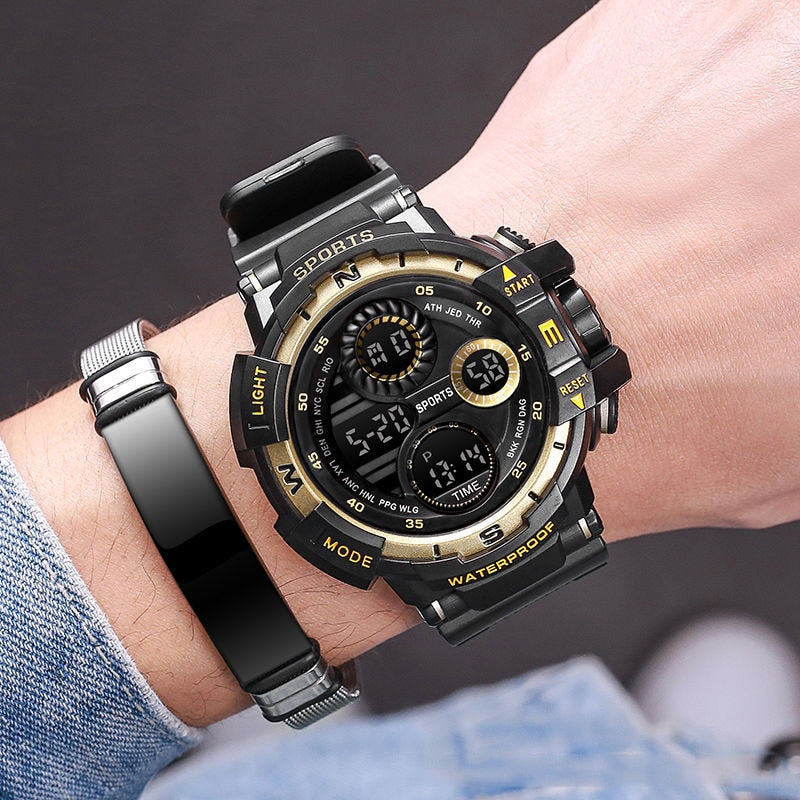 Brand Black Digital Watch for Men Women Sports Waterproof Outdoor Chronograph Hand Clock G Infantry Shock Student Wristwatch