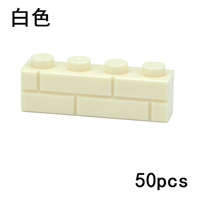 Thick Wall Figures Bricks Compatible 98283 15533 DIY 1x2 1x3 1x4 1+2 Dots Building Blocks Educational House Contruction Toys