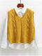 Vest Women Solid Short Loose Trendy Korean Style Sleeveless Knitted V-Neck All-match Female Coats Simple Leisure Outwear ZY5117