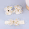 Lovely Pearl Bows Newborn Baby Girl Headband Socks Set Lace Flower Baby Hair Band Turban Baby Little Girl Hair Accessories
