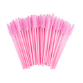 zwellbe Good Quality Disposable 50 Pcs/Pack Crystal Eyelash Makeup Brushes Eyebrow Brush Mascara Wands Eyelash Extension Tool