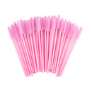 zwellbe Good Quality Disposable 50 Pcs/Pack Crystal Eyelash Makeup Brushes Eyebrow Brush Mascara Wands Eyelash Extension Tool