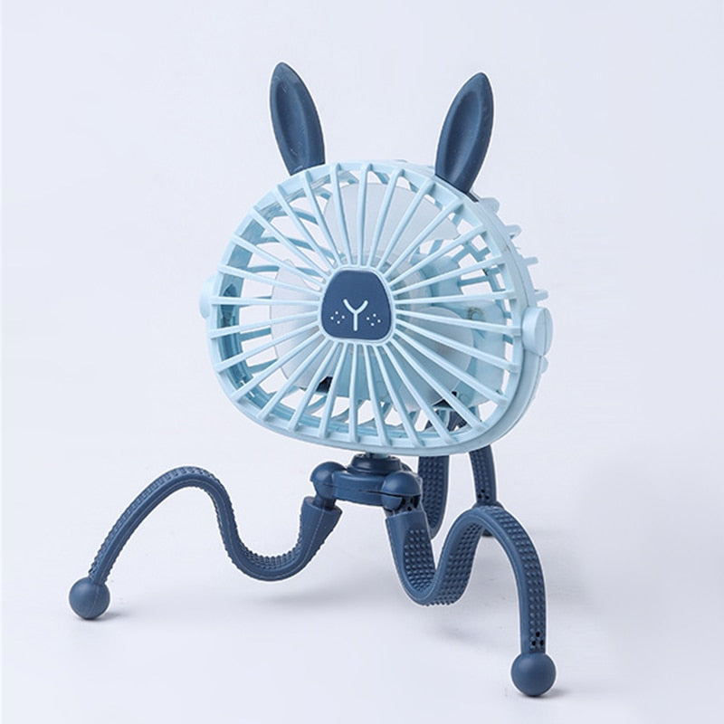 500mAh Stroller Fan Personal Portable Desk Handheld Baby Bed Car Seat Fan USB Rechargeable Fan Mini Stroller Accessories