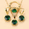 2022 Sell Well Wedding 925 Mark Jewelry Sets Black Zircon Dangle Earrings And Necklace Ring 3 Piece Set women Trendy Costume