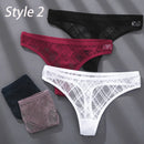 2PCS/Set Lace Sexy G-String Thongs Transparent Women&