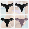 4PCS/Set Sexy Women Cotton Panties Lace Thong Underwear for Female Intimates Lingerie T-Back Floral Hollow Out Plus Size Panties