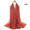 Hijab Scarf 72*175cm Plain Chiffon Scarves For Women Muslim Fasion Islam Clothing Headscarves Shawl For Ladies Headwrap Ramadan
