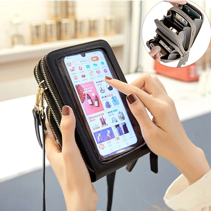 New Women PU Leather Shoulder bags Female Large Capacity Crossbody Bags Girls Multi-functional Handbag Phone Purse Dropshipping