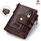 Genuine Leathe Men Wallet RFID Luxury Desig Bifold Short Wallets Male Hasp Vintage Purse Coin Pouch Multi-functional Card Pocket