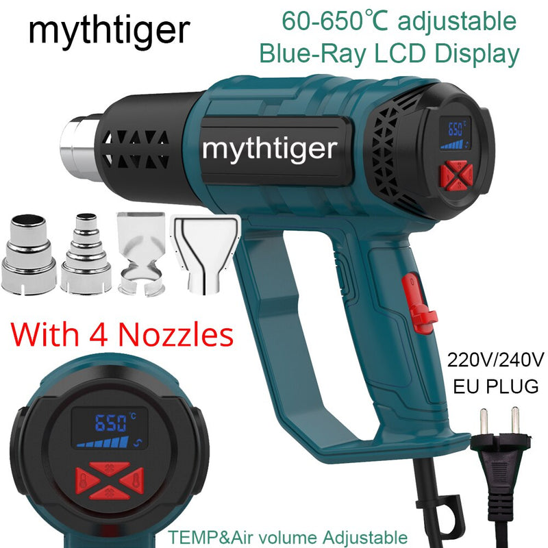 2000W LCD/NO LCD Heat Gun Variable Temperature Advanced Electric Hot Air Gun Power Tool Hair dryer for soldering Thermoregulator