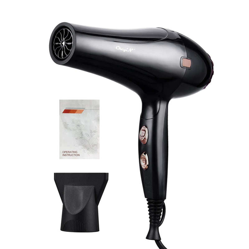 2000W Professional Electric Hair Dryer Strong Wind Salon Dryer Hot &amp;Cold Dry Hair with 3 Temperature 2 Speed Wind Personal Care
