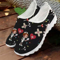 Rimocy Nurse Shoes Women Print Breathable Sneakers Woman Slip-on Light Non-slip Flats Ladies Soft Bottom Casual Sports Shoes