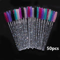 Disposable Crystal Eyelashes Brush Comb 25/50Pcs Eye Lashes Extension Mascara Wands Makeup Professional Makeup Beauty Tool