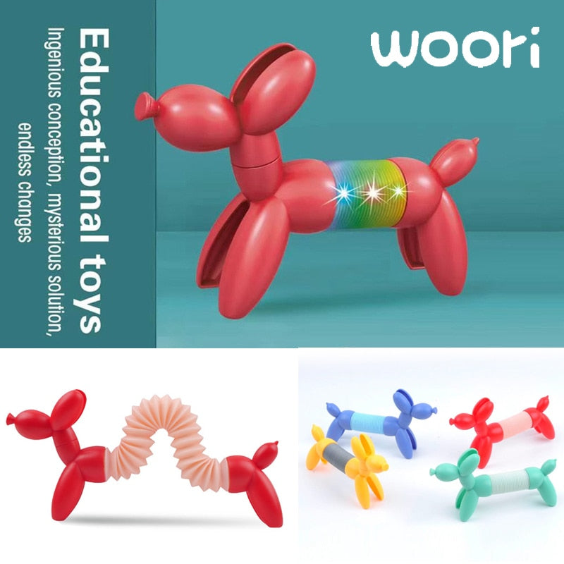 3D Pop Tube Silicone Alpaca Unicorn Push It Bubble Balls Decompression Pipe Anti-stress Vent Fidget Toys for Kids Adults Gifts