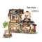 New LOZ Creative Sea Fish Food House Model Building Block MOC Retail Store With Figure Dolls Bricks Sets Boys Toys Kids Gifts