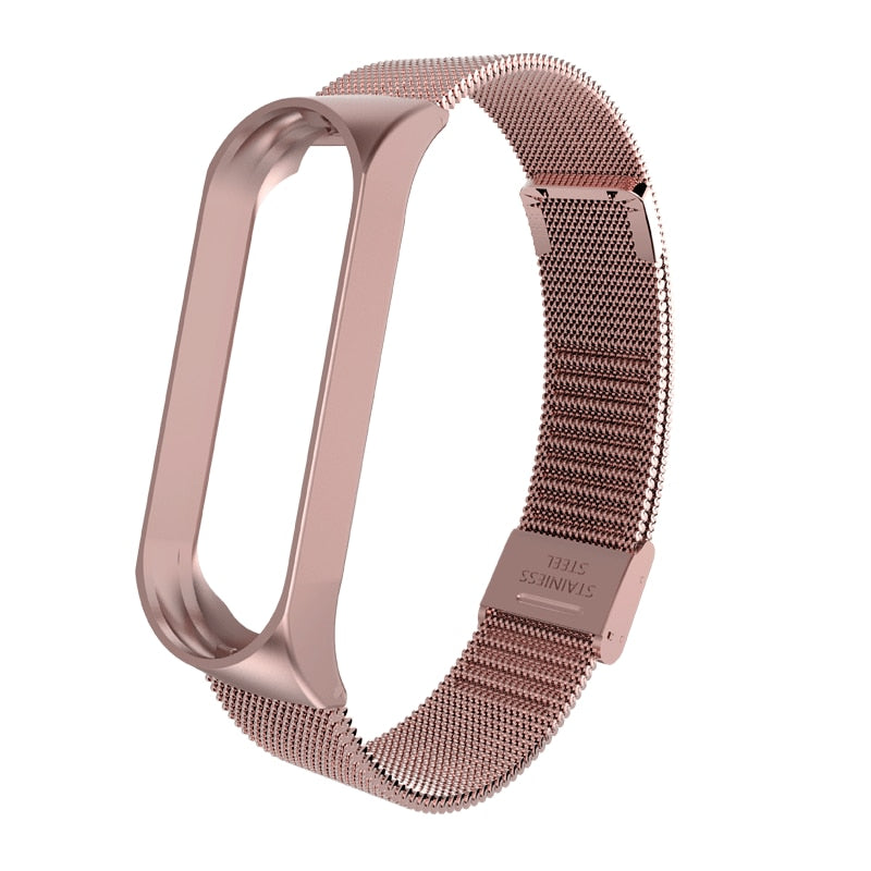 Strap For Xiaomi Mi Band 7 6 4 5 Wrist Metal Bracelet Screwless Stainless Steel for Mi Band 7 6 4 3 5 Strap Wristbands Pulseira