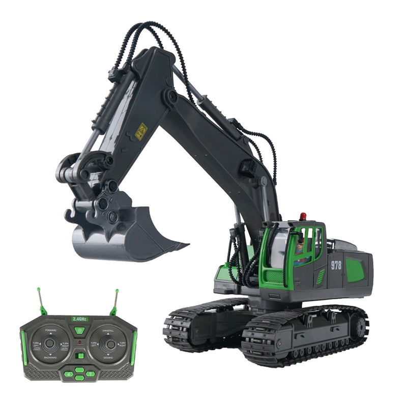 RC Excavator/Bulldozer 1/20 2.4GHz 11CH RC Construction Truck Engineering Vehicles Educational Toys for Kids with Light Music