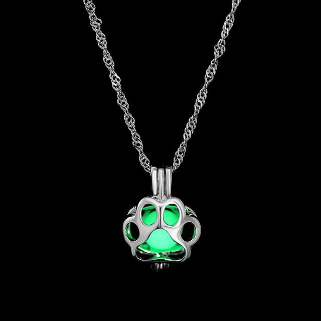FAMSHIN Fashion Silver Color Charm Luminous Pendant Necklace Women Moon Glowing Stone Necklace Christmas Necklaces Jewelry Gifts
