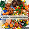 Food Building Blocks City Friend Accessories Bread Chips Roast Chicken Pizza Hot Dog Fish Fruit Carrot Basket Classic DIY Bricks