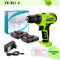 YIKODA 12V 16.8V 21V 25V Electric Screwdriver Cordless Drill Rechargeable Lithium Battery Mini Wireless Power Driver Tools