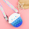 Unicorn Pop Antistress Toys Silicone Push Pop Bubble Bag Unicorn Crossbody Bag Reliver Autism Handbag Coin Pouch Purse for Kids