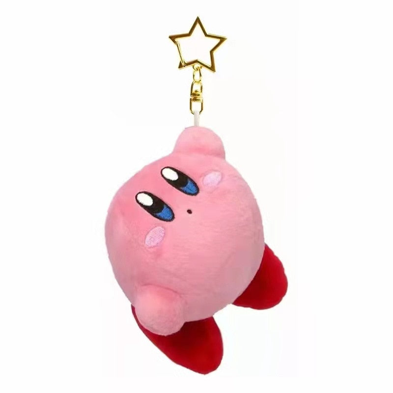 Kirby Keychain Kawaii 12Cm Cartoon Pink Star Keyring Soft Stuffed Plush Toys Cute Gifts Plushies For Girls Friends Childrens