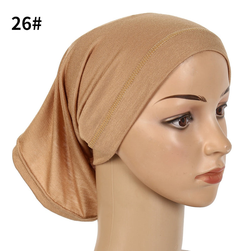 Ramadan Undercap Head Cover for Jewish Instant Jersey Bonnet Hijab Turbans for Women Muslim Fashion Inner Cap Turbante Capelli