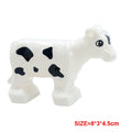 Big Building Block Accessories Chicken Duck Dog Cat Bird Cattle Sheep Zebra Rhinoceros Insect Zoo Series DIY Duploes Toy Gift