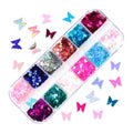 Fluorescence Butterfly Heart Fruits Various Shapes Nail Art Glitter Flakes 3D Colourful Sequins Polish Manicure Nail Decoration
