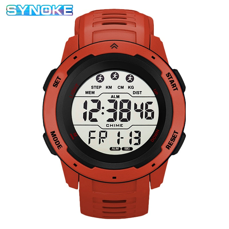 Reloj Hombre Outdoor Digital Watches Sport LED Men Big Dial Round Watch Luminous Casual Clock Multifunction Wrist Stopwatch 2022