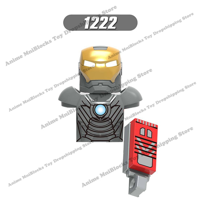 XP193 D009 WM718 Mark suit Disney anime movie figurine dolls mini plastic action toy figures Assemble blocks Christmas gifts